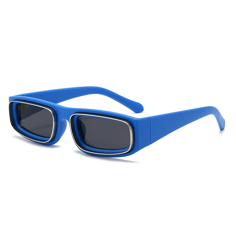 Damen modische und trendige Sonnenbrille mit breitem Rahmen Karnz