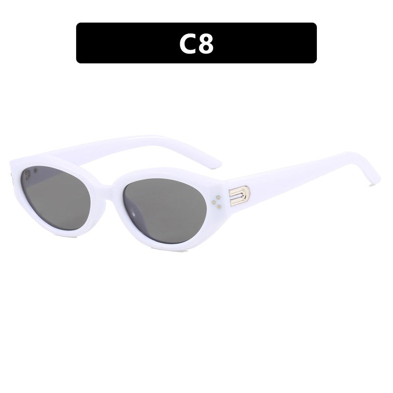 Damen Cat-Eye Sonnenbrille mit akzentuiertem Transparentrahmen und UV-Schutz Karnz