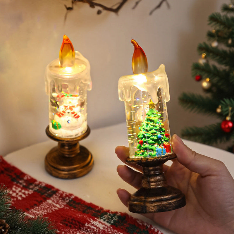 Nostalgische LED Weihnachtskerzen-Deko Karnz