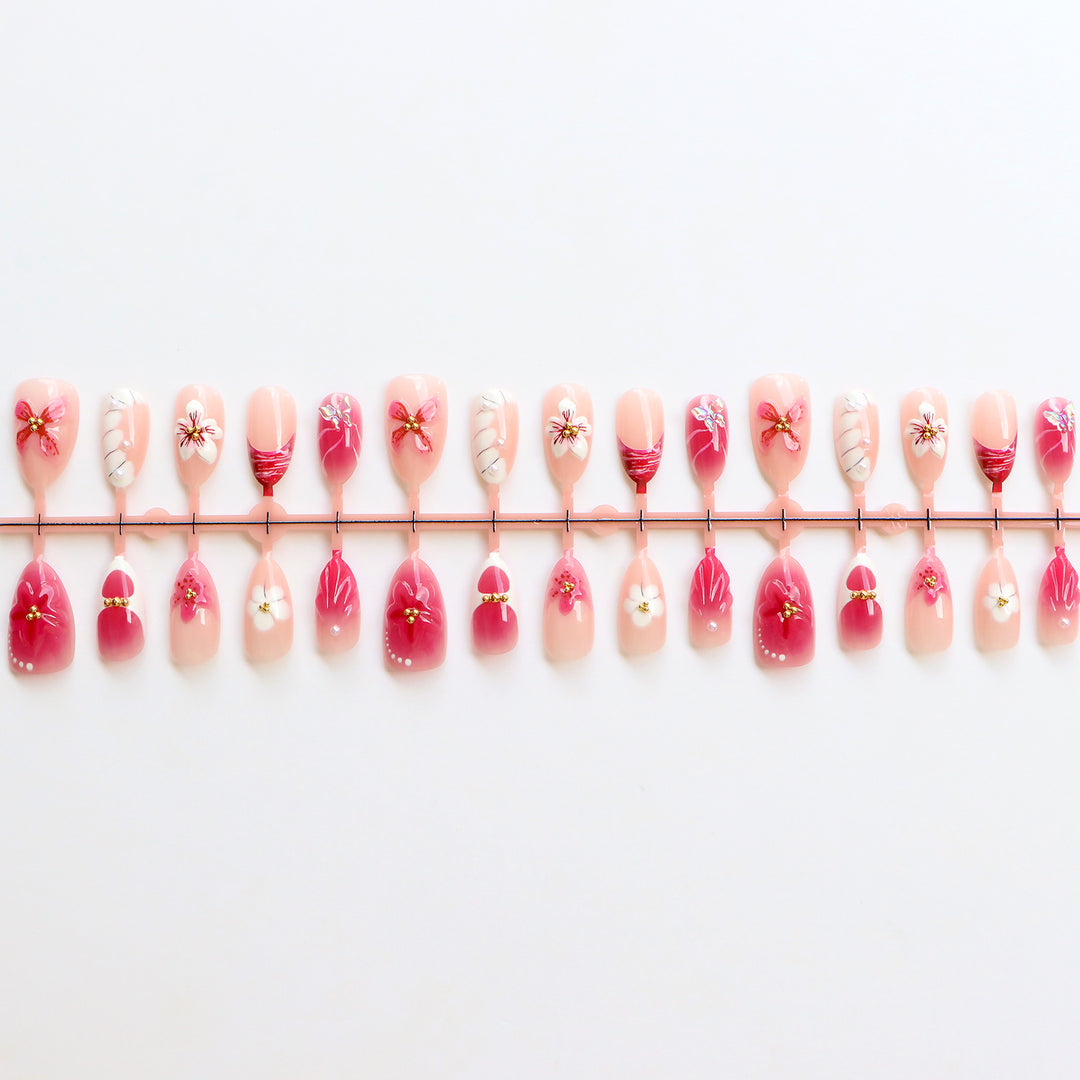 Premium Florale Press-On Nagelkunst Kollektion Karnz