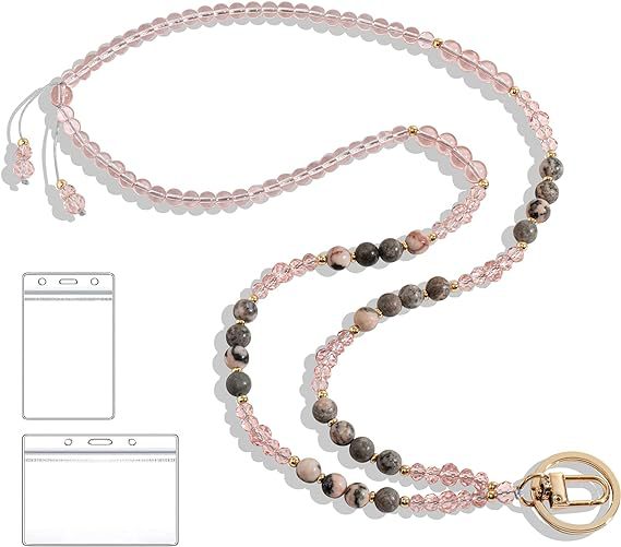 Perlen-Lanyard mit zurückziehbarem ID-Halter Karnz
