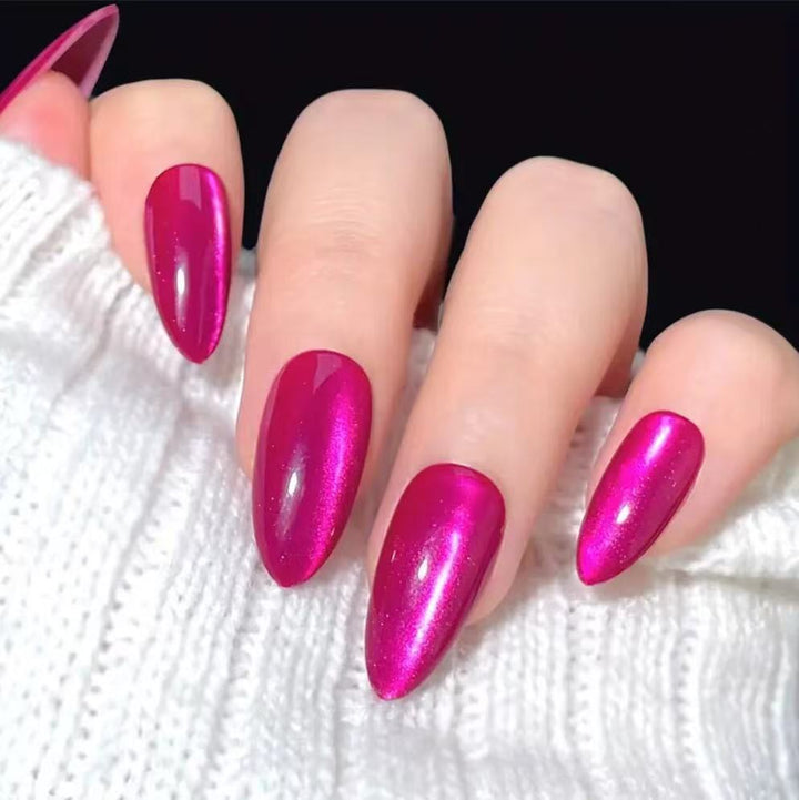 Langhaltendes glänzendes Press-On-Nagelset Karnz