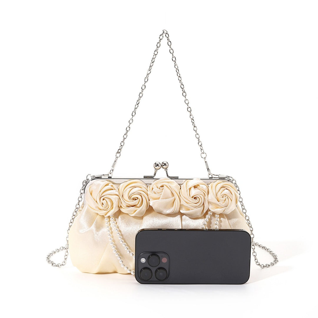 Strukturierte Blumige Abend-Clutch
