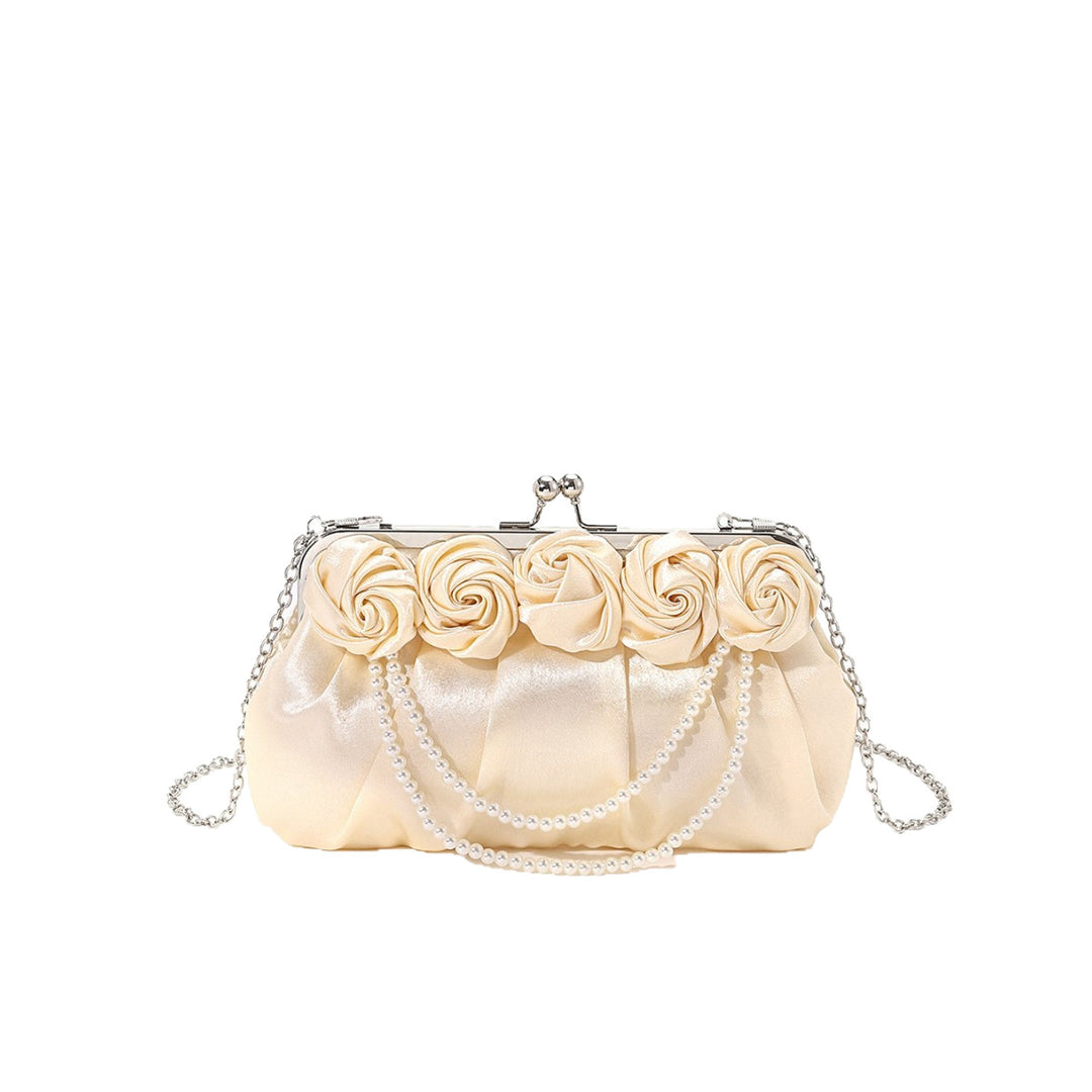 Strukturierte Blumige Abend-Clutch
