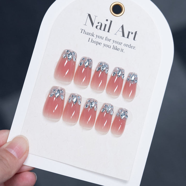 Press-On Nagelkunstset mit Strassakzenten