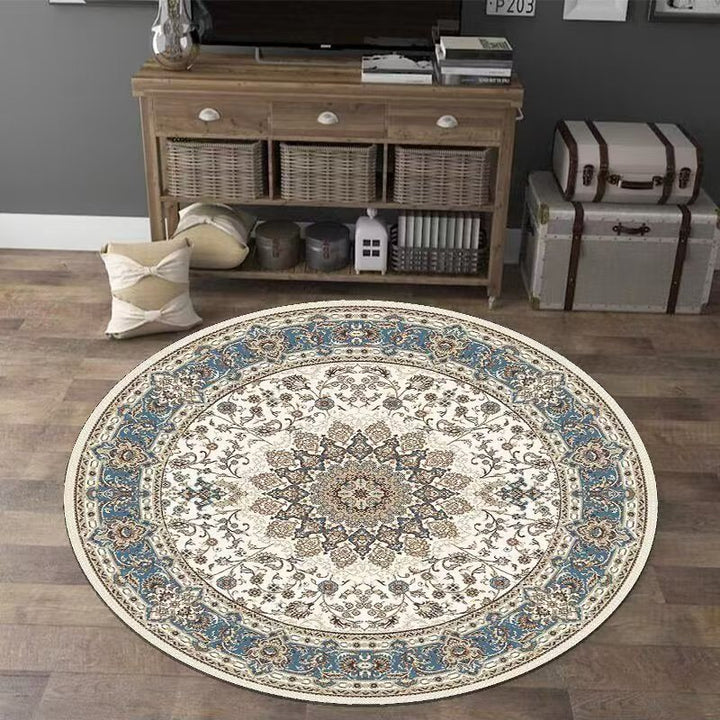 Vintage-inspirierter runder Teppich