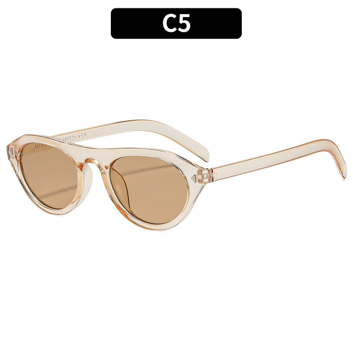 Modische Katzenaugen-Sonnenbrille mit Leopardenmuster-Design