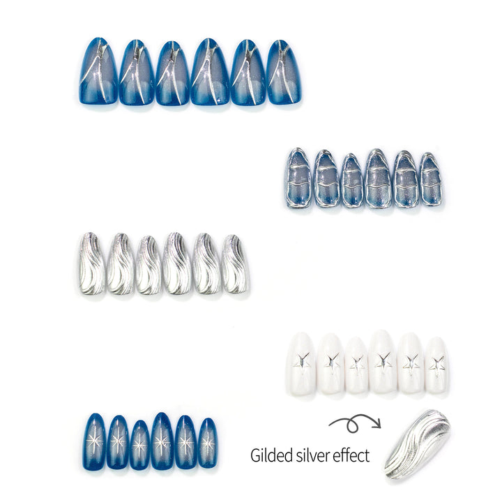 Himmelsthema Press-On Nagelkunst Set