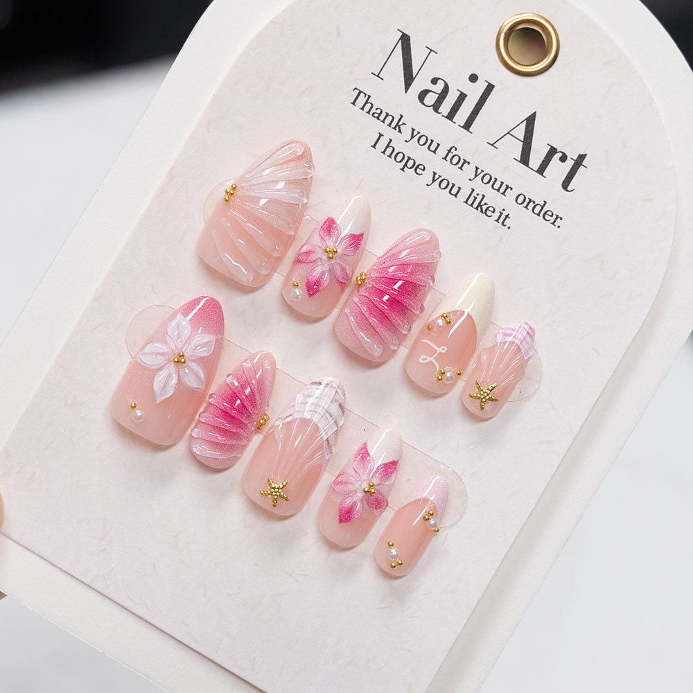 Blumen-Design Press-On Nagelset