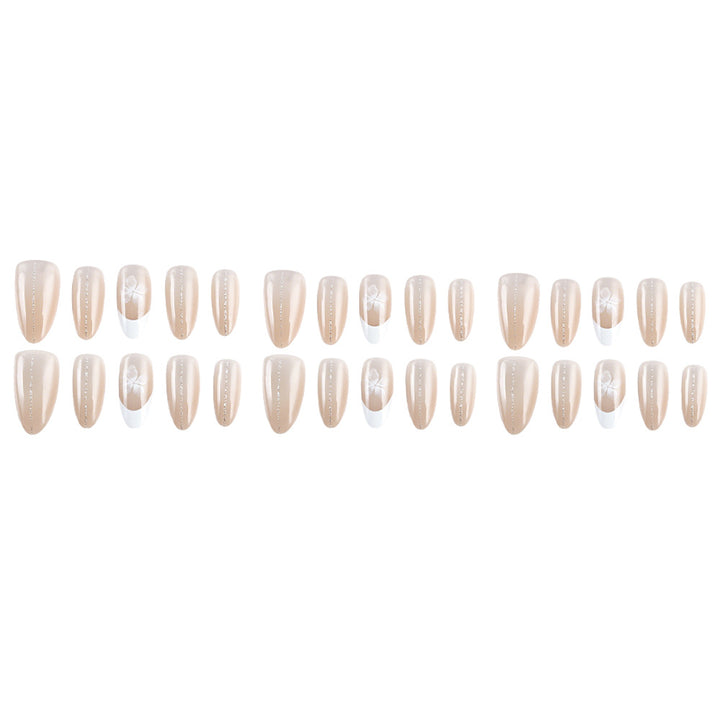 Elegante französische Spitzen-Gel-Nagelverlängerungen Karnz