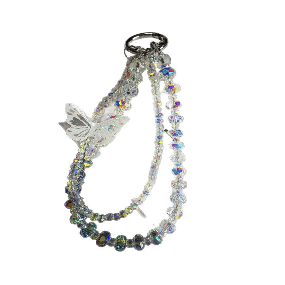 Kristall-akzentuierter Schmetterlings-Charms-Schlüsselanhänger Karnz