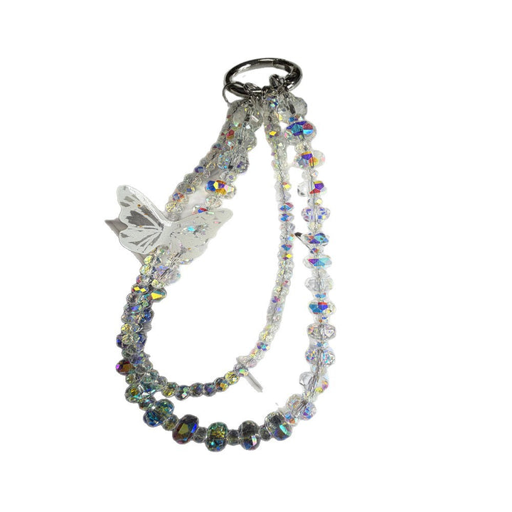 Kristall-akzentuierter Schmetterlings-Charms-Schlüsselanhänger Karnz