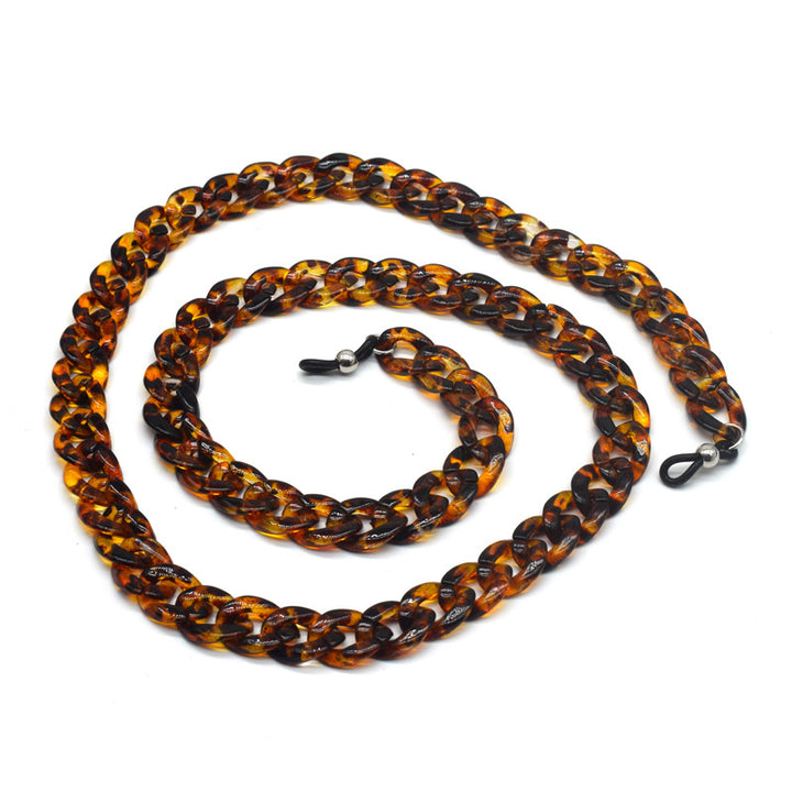 Stilvolle Schildpatt Brille Kette Karnz