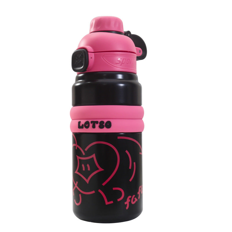 Damen Isolierte Trinkflasche mit lustigem Charakterdesign Karnz