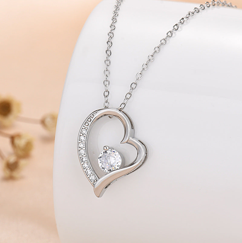 Karnz | Ewige Rosenbox "Für Meine Liebe" Mit Diamant-Herz-Halskette