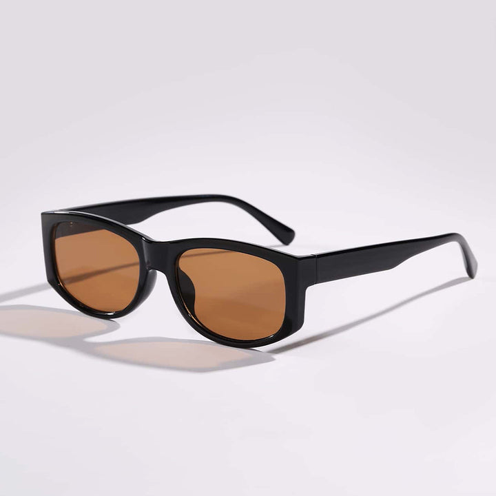 Damen stylische Sonnenbrille mit modernem transparentem Rahmen Karnz