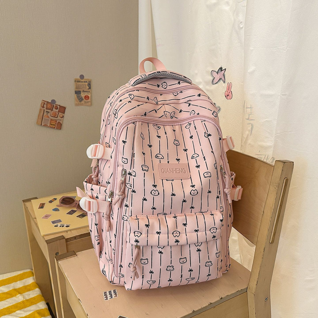 Stylischer Grafikdruck-Schulrucksack