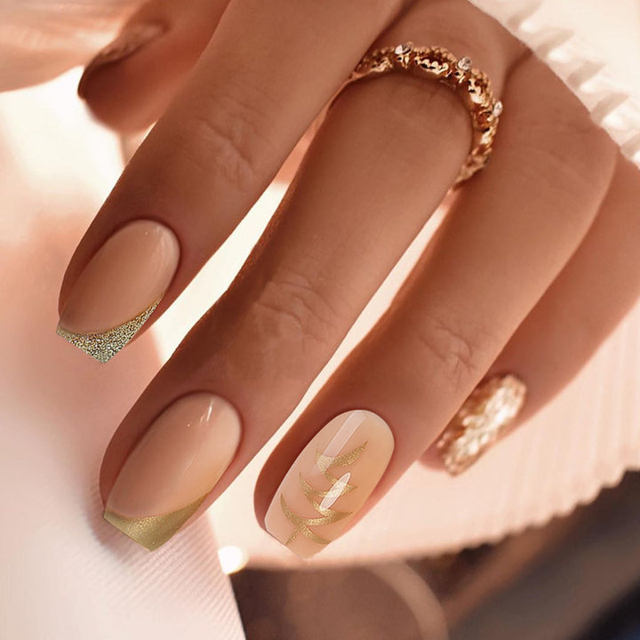 Elegantes Luxus Press-On Nagelset Karnz