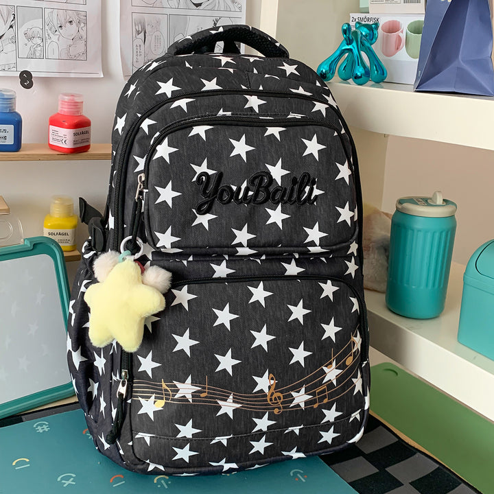 Sternenmuster-Canvas-Rucksack Karnz