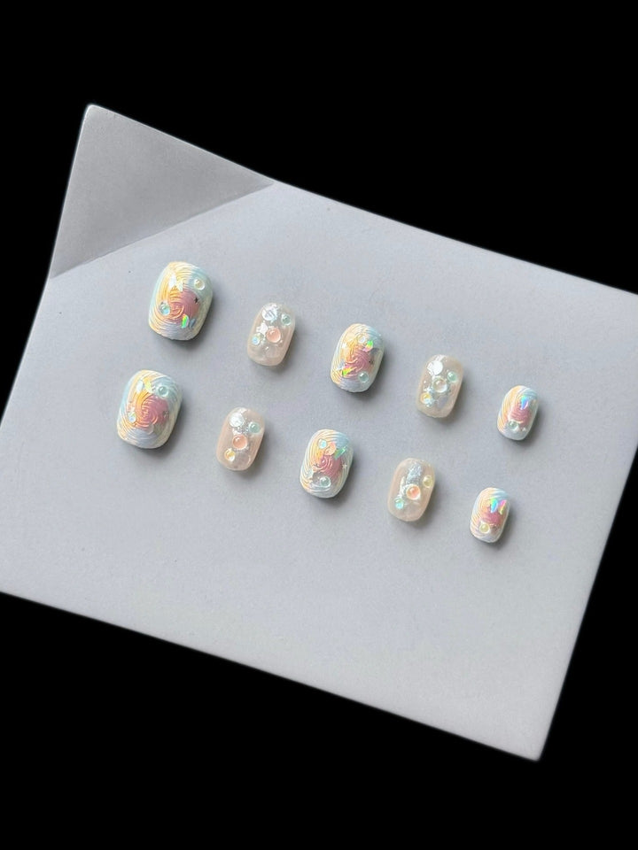 Dekoratives Künstlerisches Press-On Nagelset