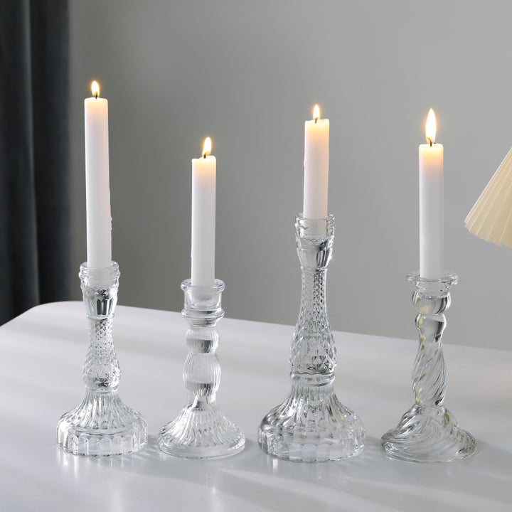 Hochgepresster Glas-Dekor-Kerzenständer Karnz