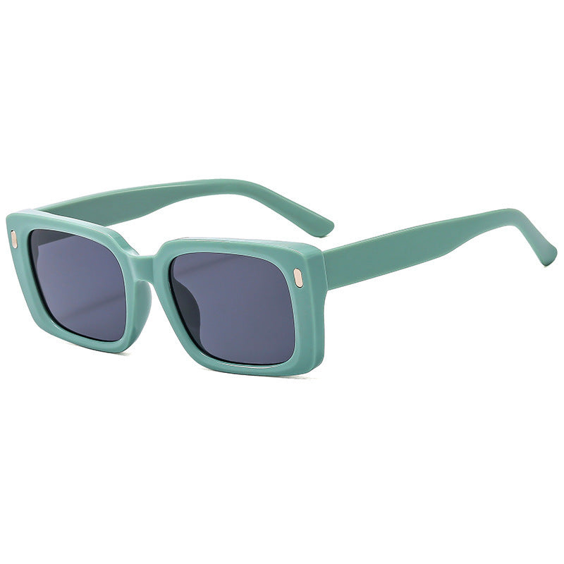 Damen Modische quadratische Sonnenbrille mit mattem Gestell und UV-Schutz Karnz