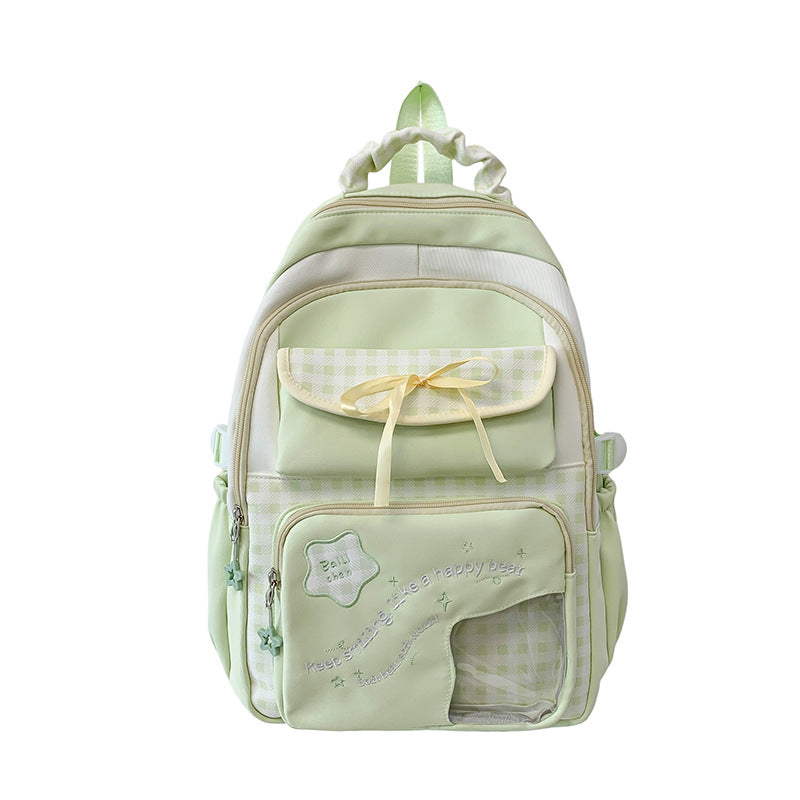 Verspielt gemusterter Schulrucksack Karnz
