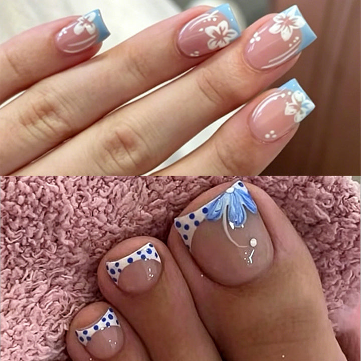 Kunstnagelset mit dekorativen Blüten- und Frühlingsmotiven Karnz