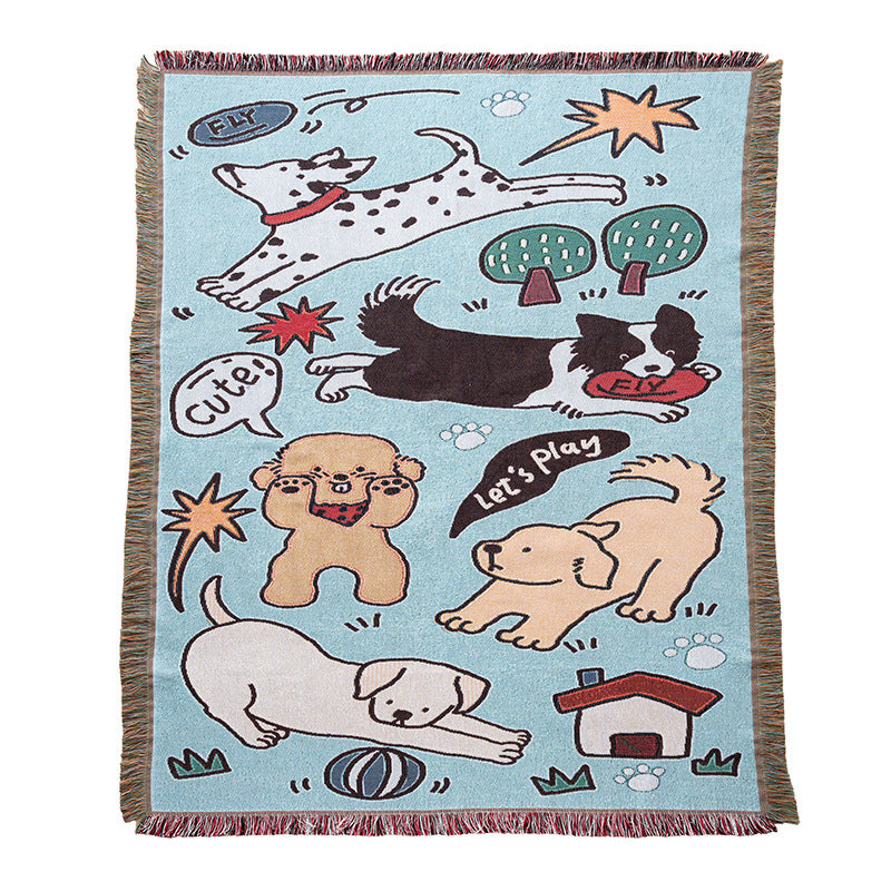 Verspielt Hunde-Themen Wurfdecke