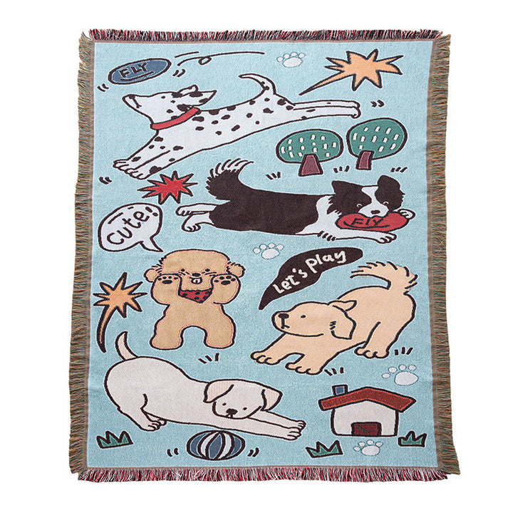 Verspielt Hunde-Themen Wurfdecke
