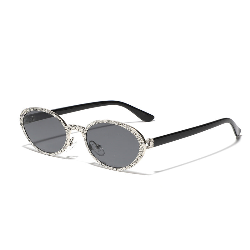Damen Glamouröse Sonnenbrille mit funkelnder Rahmenverzierung Karnz