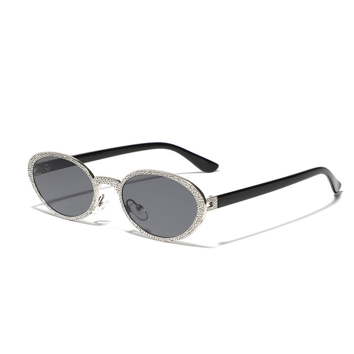 Damen Glamouröse Sonnenbrille mit funkelnder Rahmenverzierung Karnz