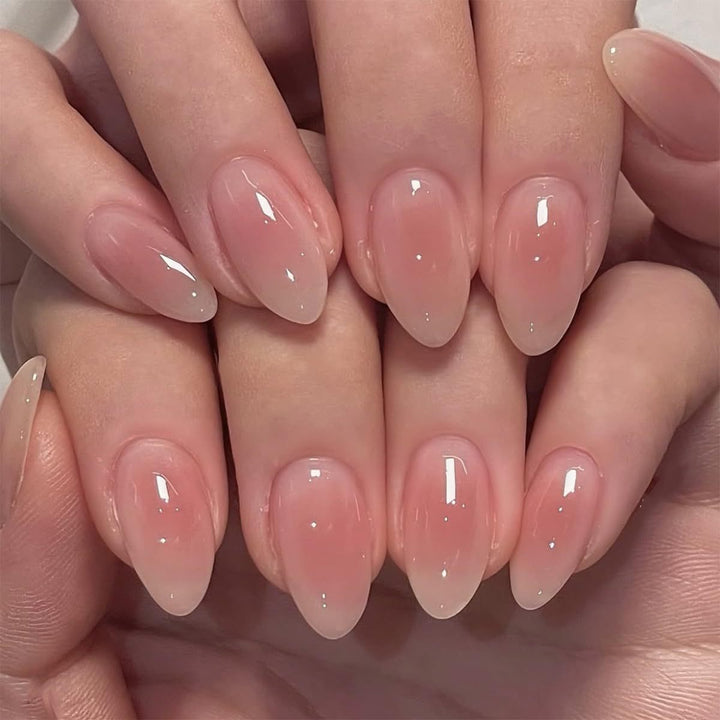 Elegante Press-On mandelförmige Nagelset