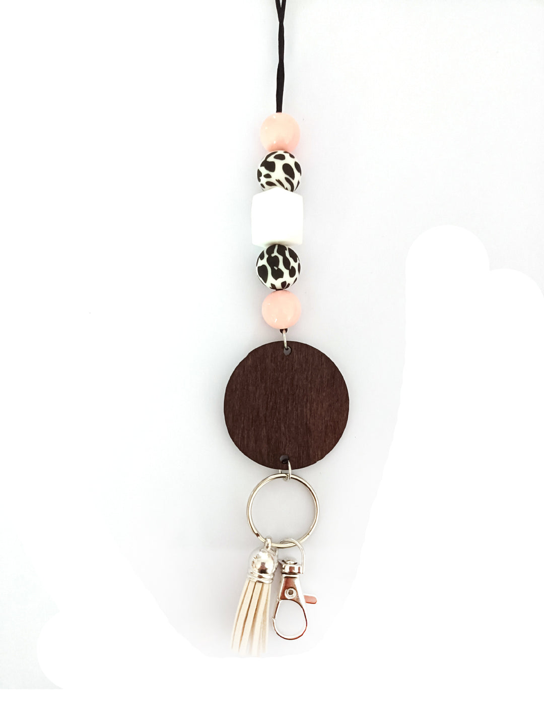 Holzperlen Schlüsselanhänger Halter Karnz