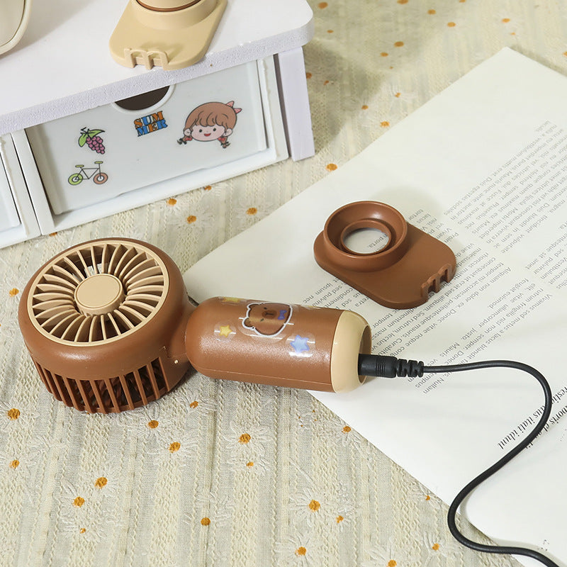 Damen Tragbarer Handventilator mit USB-Ladefunktion und flexiblem Neigungsmechanismus Karnz