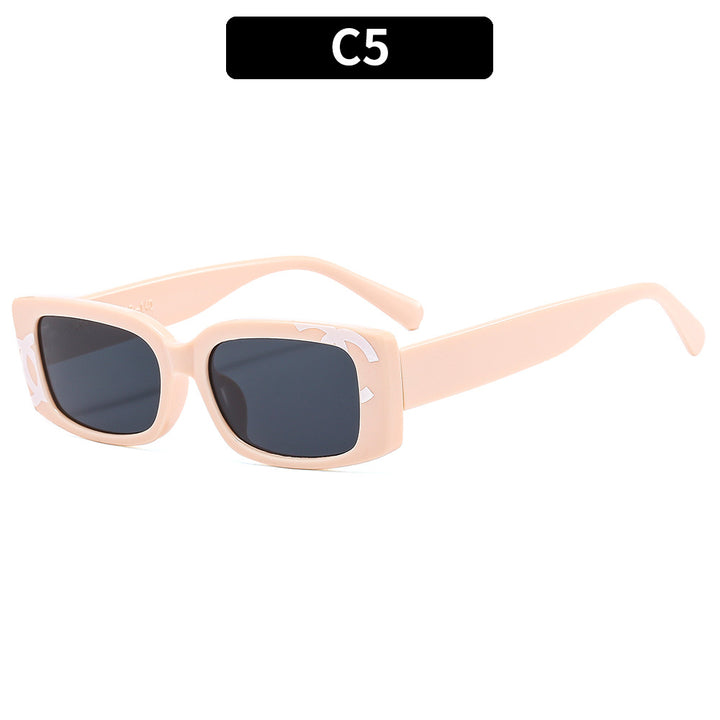 Klassischer Stil Retro Quadratischer Rahmen Sonnenbrille