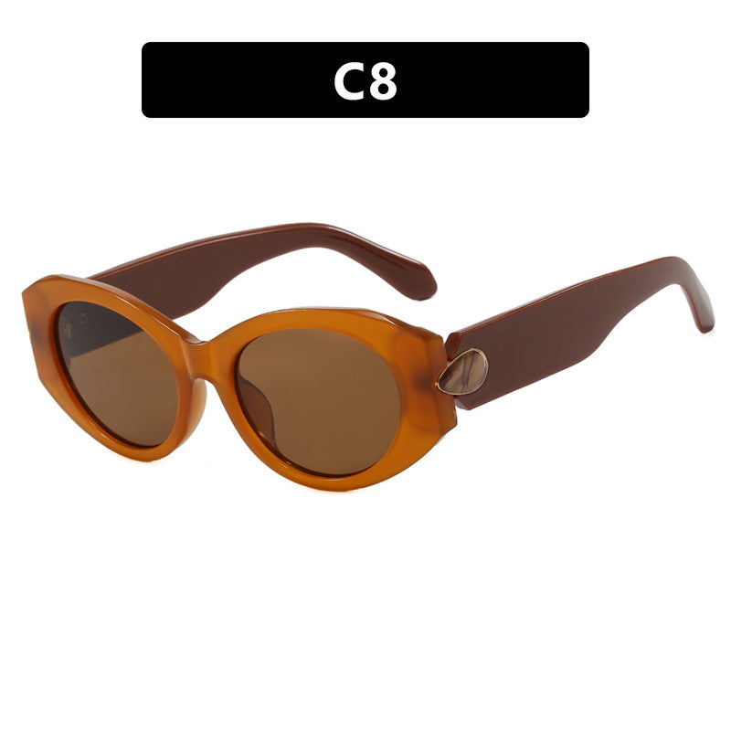 Damen elegante Sonnenbrille mit stilvollen Konturen Karnz