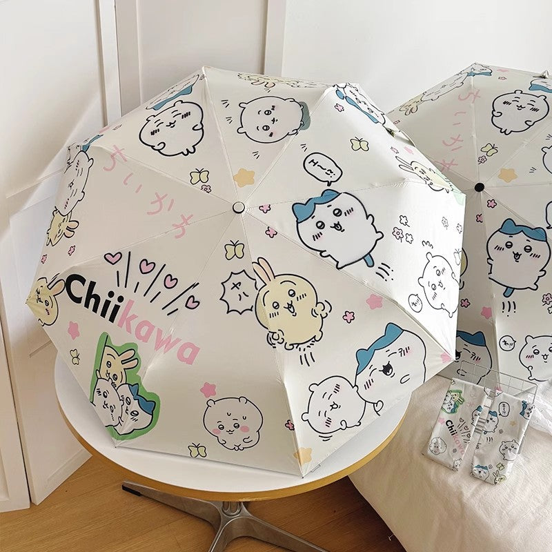 Damen Faltbarer Regenschirm mit niedlichen Cartoon-Motiven Karnz