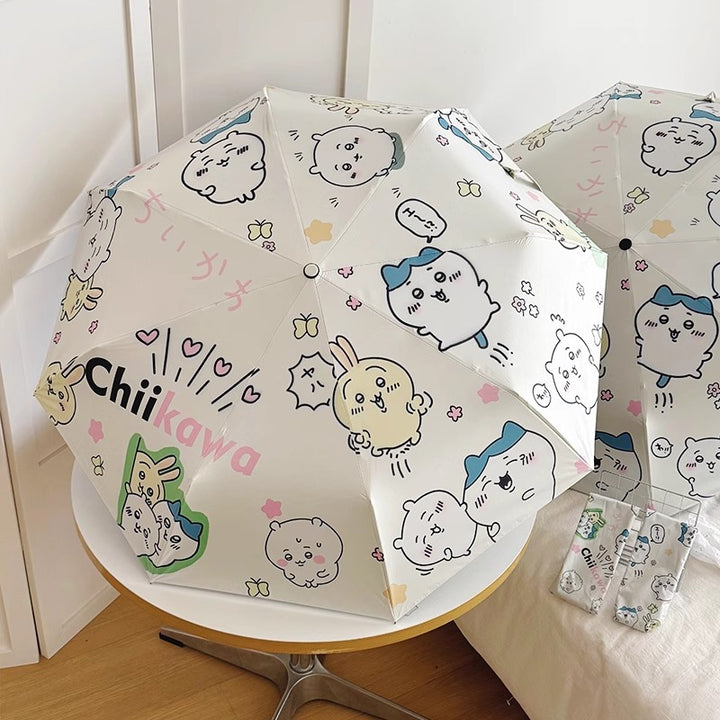 Damen Faltbarer Regenschirm mit niedlichen Cartoon-Motiven Karnz