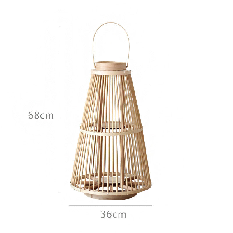 Stilvolle Rattan-Laterne Karnz