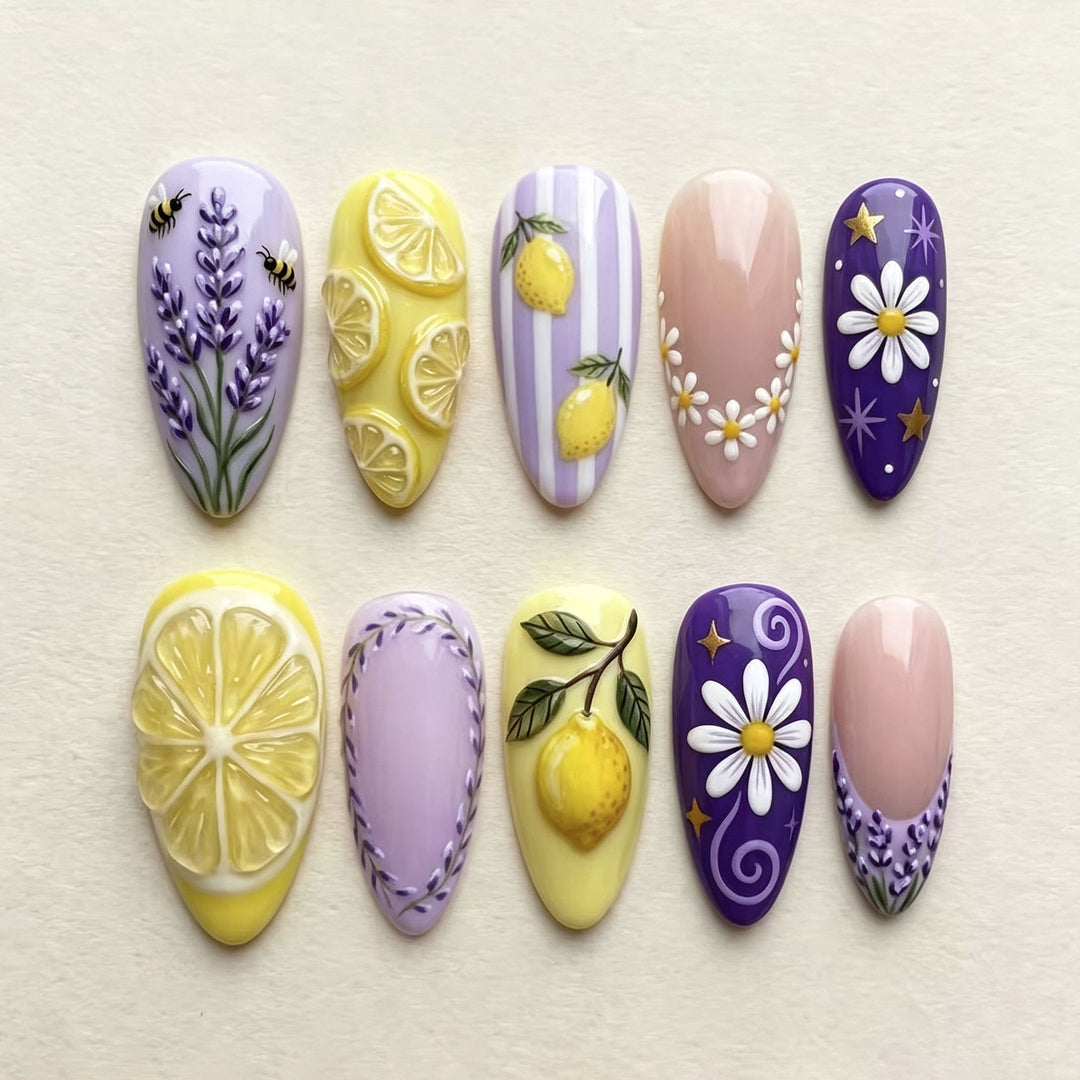 Themenbasiertes dekoratives Press-On-Nagelkunst-Set