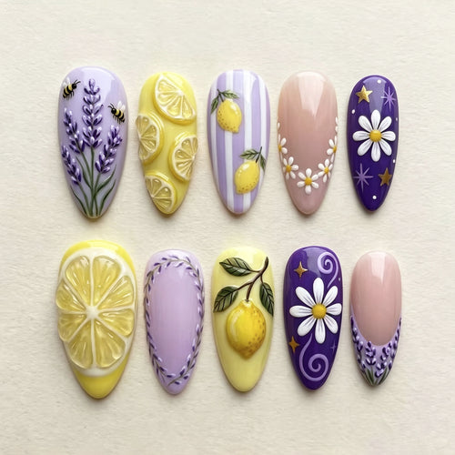 Themenbasiertes dekoratives Press-On-Nagelkunst-Set