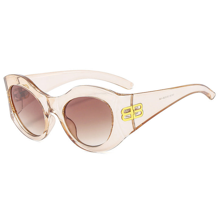 Damen Designer Cat-Eye Sonnenbrille mit elegantem Profil und UV-Schutz Karnz