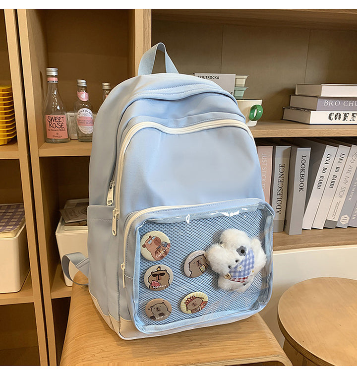 Stylische Kinder-Rucksack mit Plüsch-Dekor