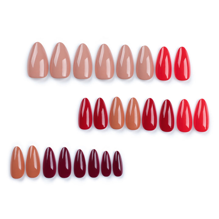 Kunstvolle Nagelverlängerungen im eleganten Stiletto-Stil Karnz