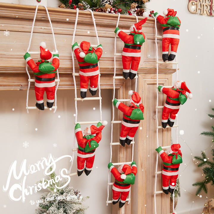 Dekorative Weihnachtsmann-Kletterfigur Karnz
