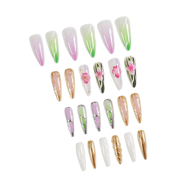 Premium Dekorative Press-On Nagelkunst Set