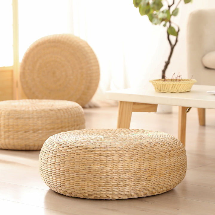 Handgewebter Pouf Im Boho-Stil Karnz