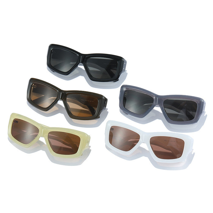 Modische Übergroße Winkelform Sonnenbrille Karnz