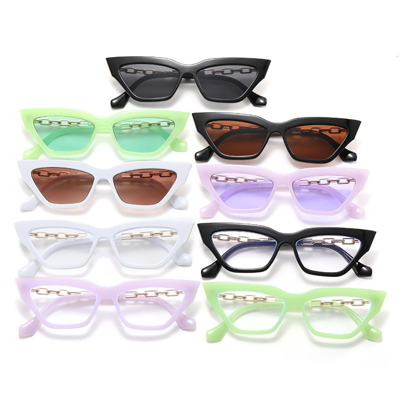 Damen Trendige Sonnenbrille mit exklusiven Kettendetails Karnz